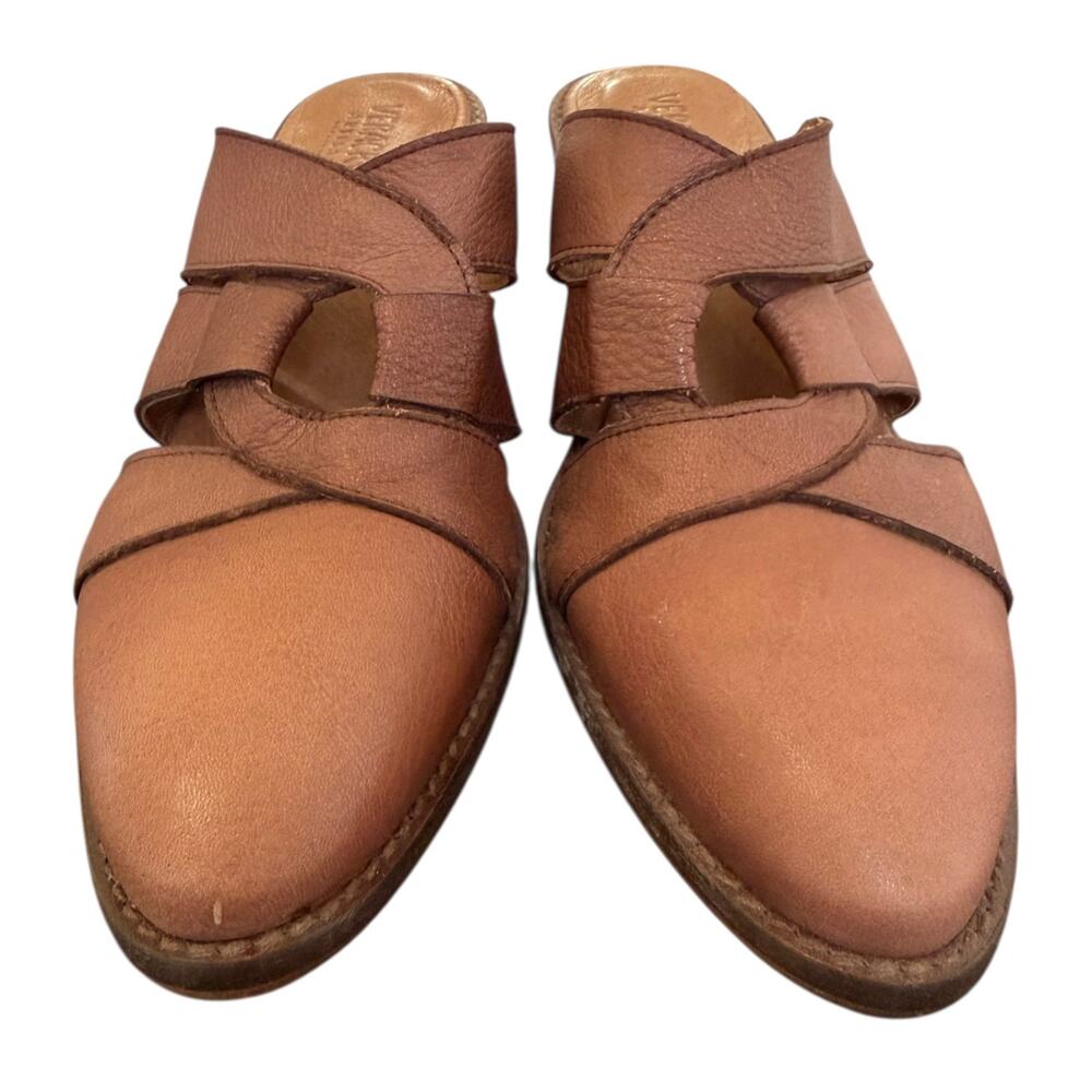 Sundance Veracruz Rinjani Leather Mules Heeled Clogs Brown EU 38 US 7.5-8 Boho - Picture 7 of 11